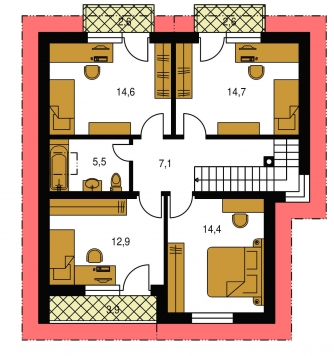 Floor plan of second floor - PREMIER 196